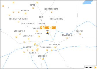 map of Āb Mahān