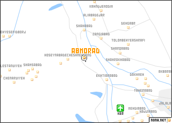 map of Āb Morād