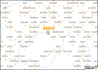 map of Aboke