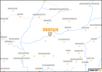 map of Abondié