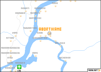 map of Abor-Tikamé