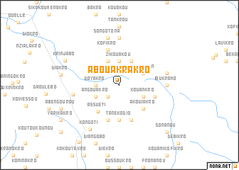 map of Abouakrakro