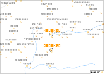 map of Aboukro