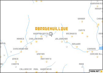 map of Abra de Huillque