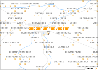 map of Abramowice Prywatne