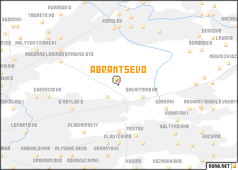 map of Abramtsevo