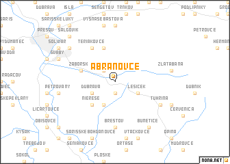 map of Abranovce