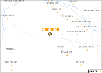 map of Ābravān