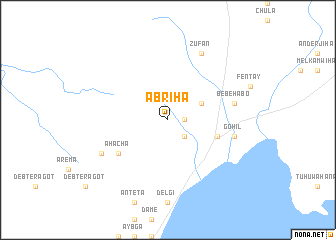 map of Ābriha