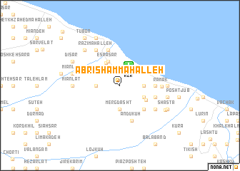 map of Abrīsham Maḩalleh