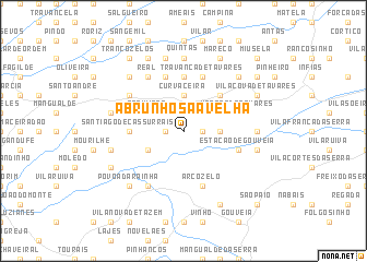 map of Abrunhosa-a-Velha