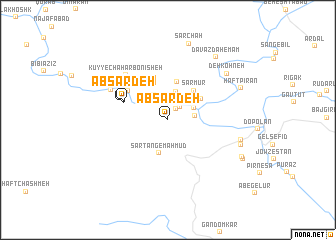map of Āb Sardeh