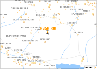 map of Āb Shīrīn