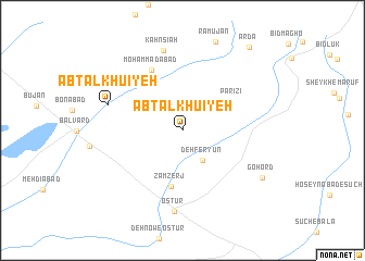map of Āb Talkhū\
