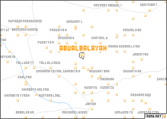 map of Abū al Balāyah