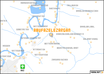 map of Abū Fāẕel-e Zargān