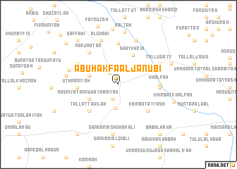 map of Abū Ḩakfā al Janūbī