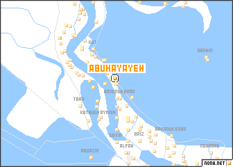 map of Abū Ḩayāyeh