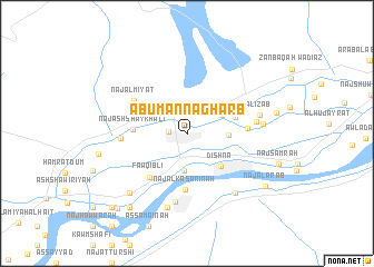 map of Abū Mannā‘ Gharb