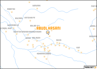 map of Abū ol Ḩasanī