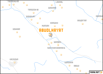 map of Abū ol Ḩayāt