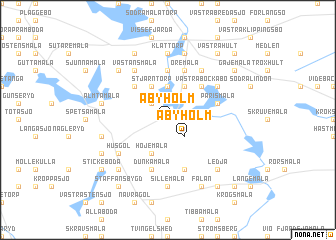 map of Åbyholm