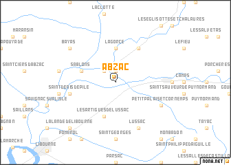 map of Abzac