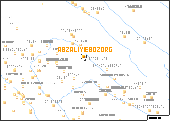 map of Ābzālī-ye Bozorg