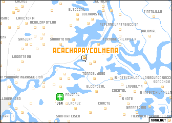 map of Acachapa y Colmena