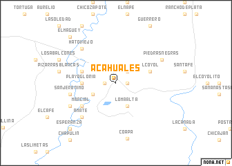 map of Acahuales