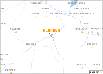 map of Acahuén