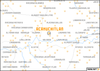 map of Acamuchitlán