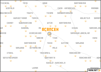 map of Acancéh