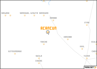 map of Acancún