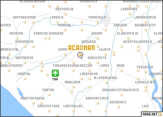 map of Acaxmán