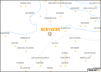 map of Acayucan