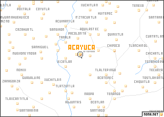 map of Acayuca