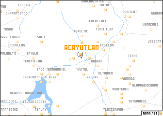 map of Acayutlán