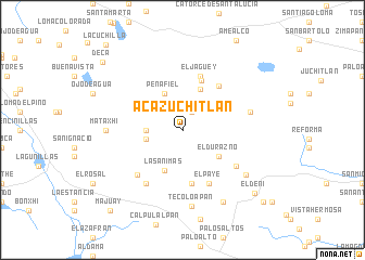 map of Acazuchitlán