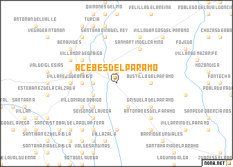 map of Acebes del Páramo