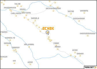 map of Āchak