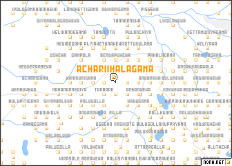 map of Achari Ihalagama