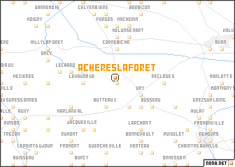 map of Achères-la-Forêt