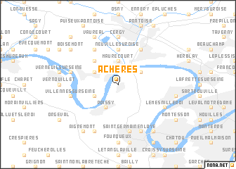 map of Achères