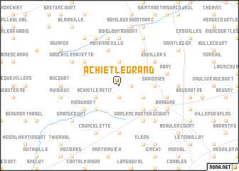 map of Achiet-le-Grand