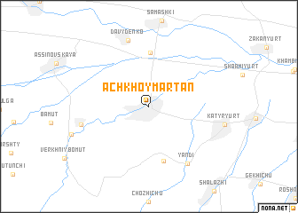 map of Achkhoy-Martan