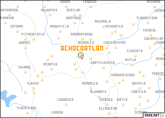 map of Achocoatlán