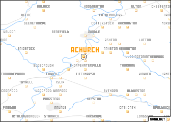 map of Achurch