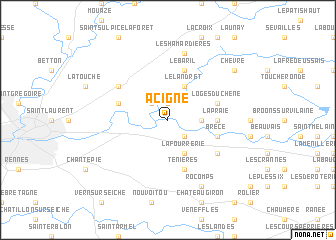 map of Acigné