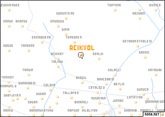 map of Açıkyol